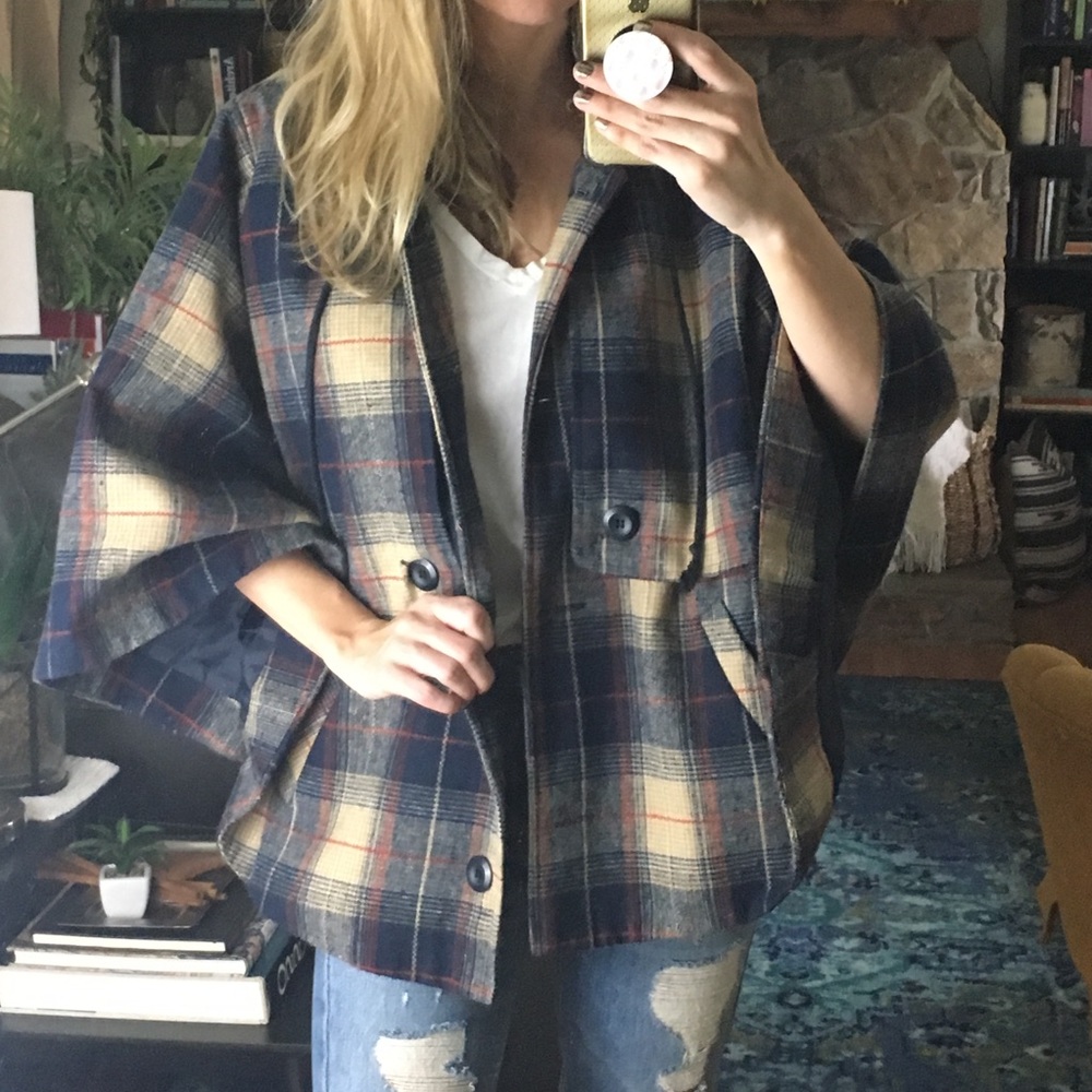 Plaid Poncho - image 1